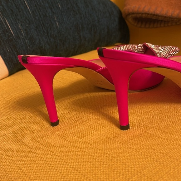 SJP by SJP by Sarah Jessica Parker Candy Crystal Bow Satin Mule - Picture 7 of 12